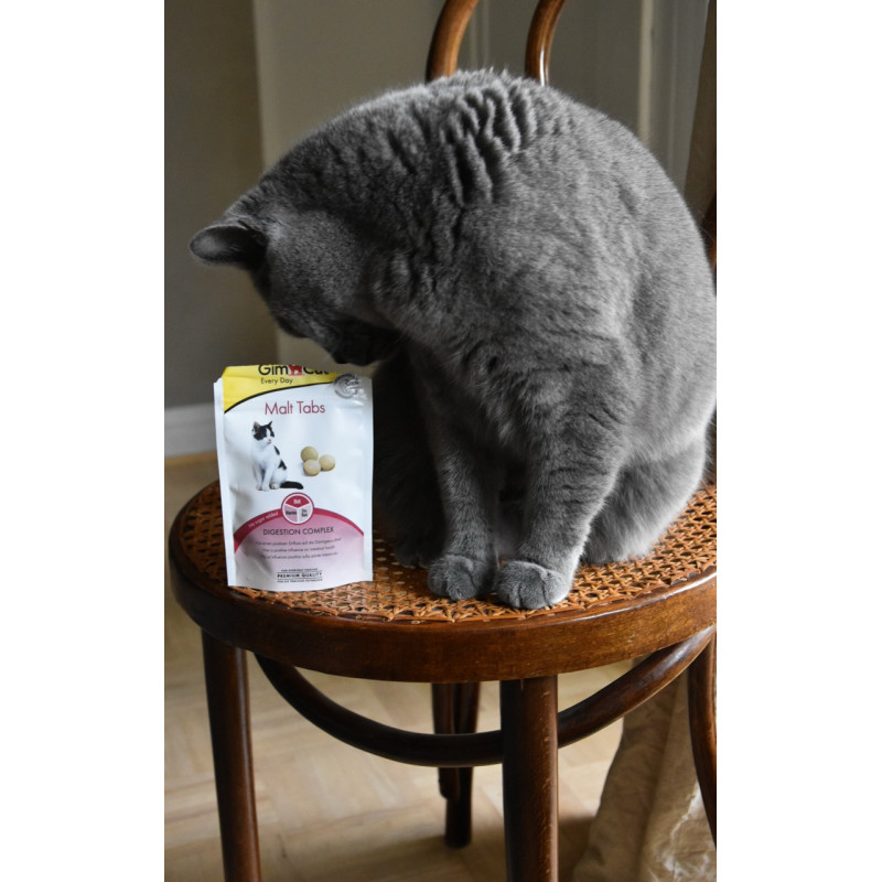 GimCat Every Day Malt Tabs витамины для улучшения выведения шерсти у кошек, 40 гр - фото 4