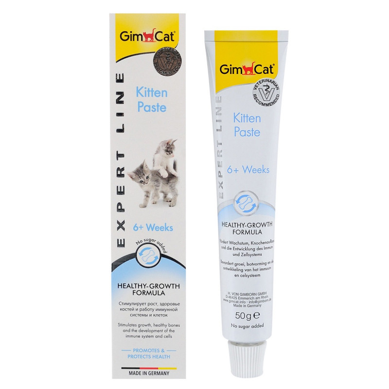 GimCat Kitten Paste мультивитаминная паста для укрепления иммунитета у котят, 50 гр - фото 2
