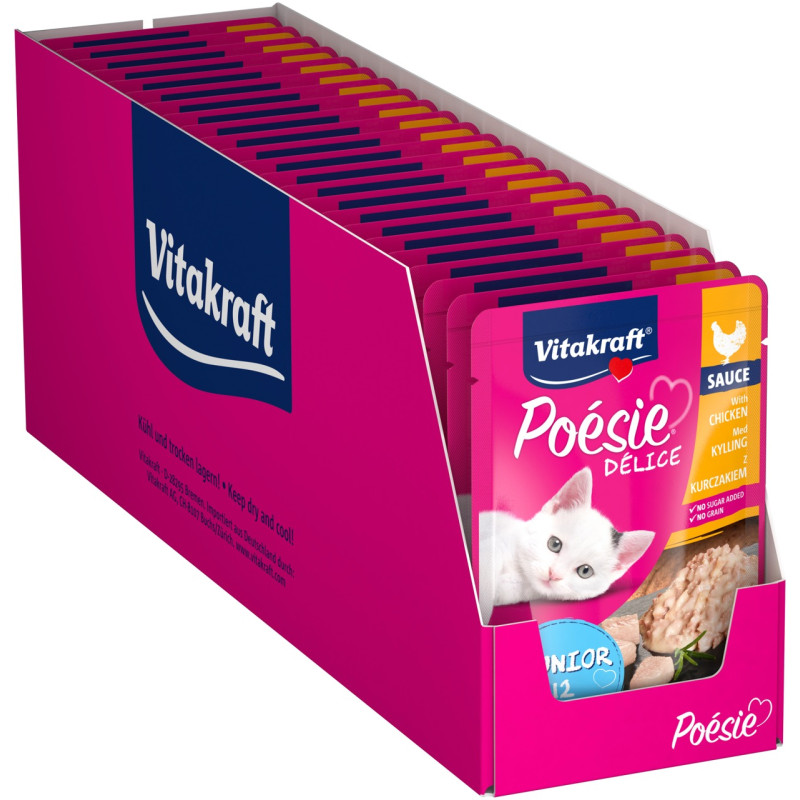 Vitakraft Poesie Delice Chicken влажный корм с курицей для котят, 85 гр - фото 4