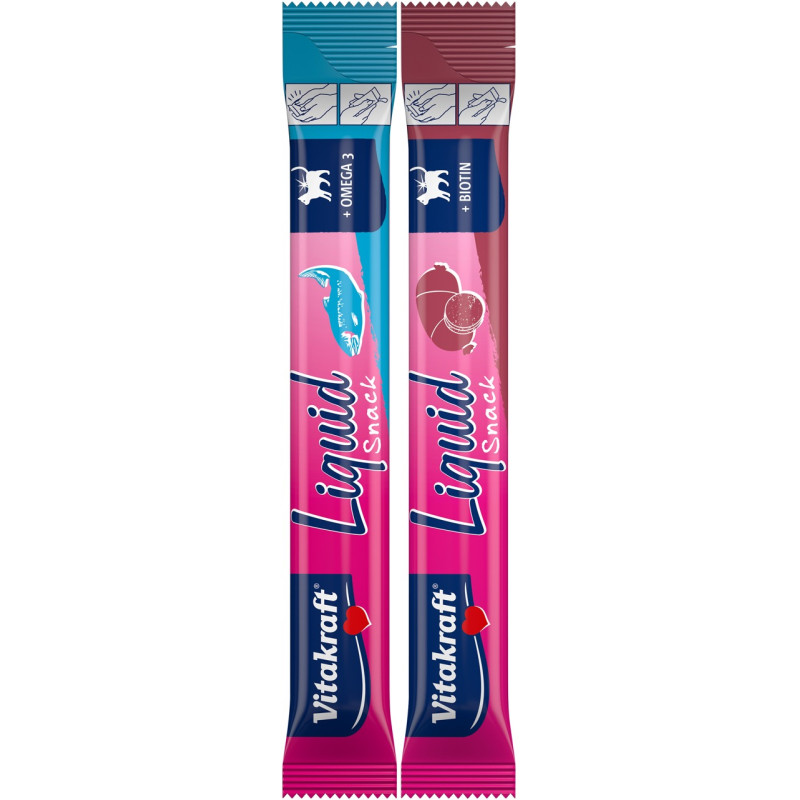 Vitakraft Liquid Snack Salmon Liver лакомство для котов с лососем и печенью, 16 шт х 15 гр - фото 4