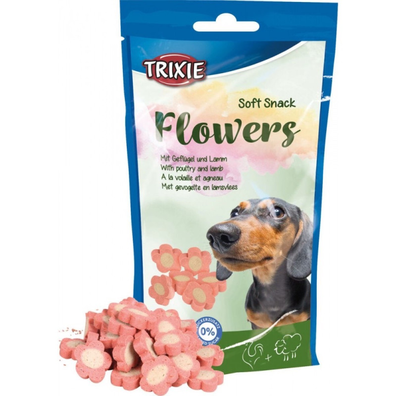 Trixie Flowers лакомство для собак с ягненком и курицей, 75 гр - фото 3