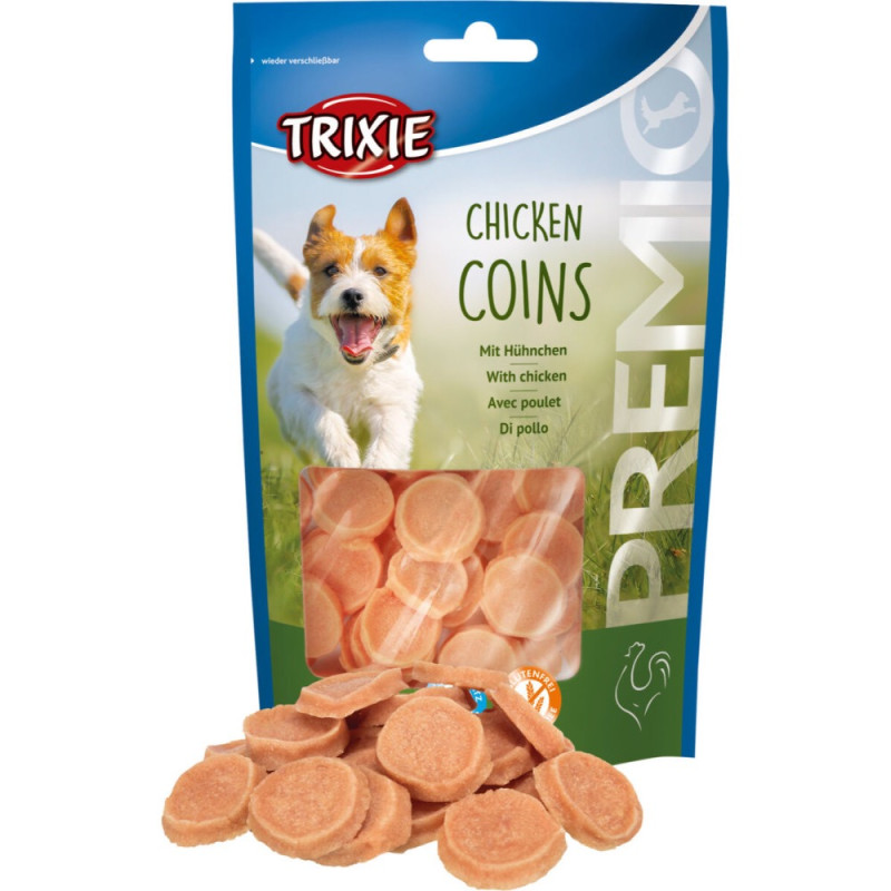 Trixie Premio Chicken Coins лакомство для собак с курицей, 100 гр - фото 3