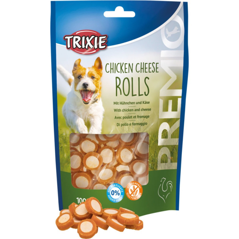 Trixie Premio Chicken Cheese Rolls лакомство для собак с курицей и сыром, 100 гр - фото 3