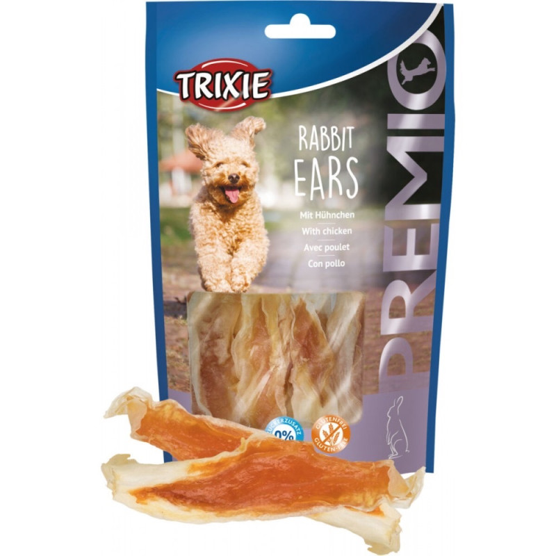 Trixie Premio Rabbit Ears лакомство для собак кроличьи уши с уткой, 80 гр - фото 3