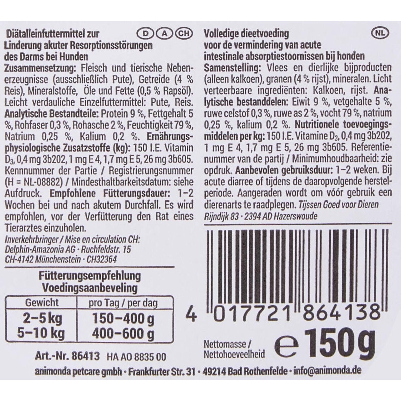Integra Protect Intestinal Pure Turkey влажный корм для собак с проблемами ЖКТ, 150 гр - фото 2