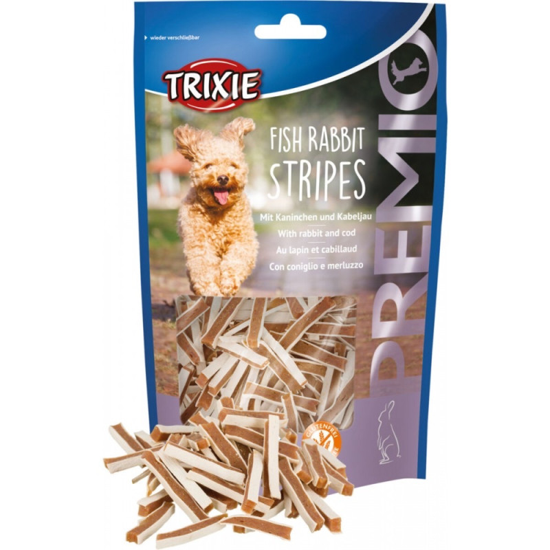 Trixie Premio Fish Rabbit Stripes лакомство для собак с кроликом и рыбой, 100 гр - фото 3