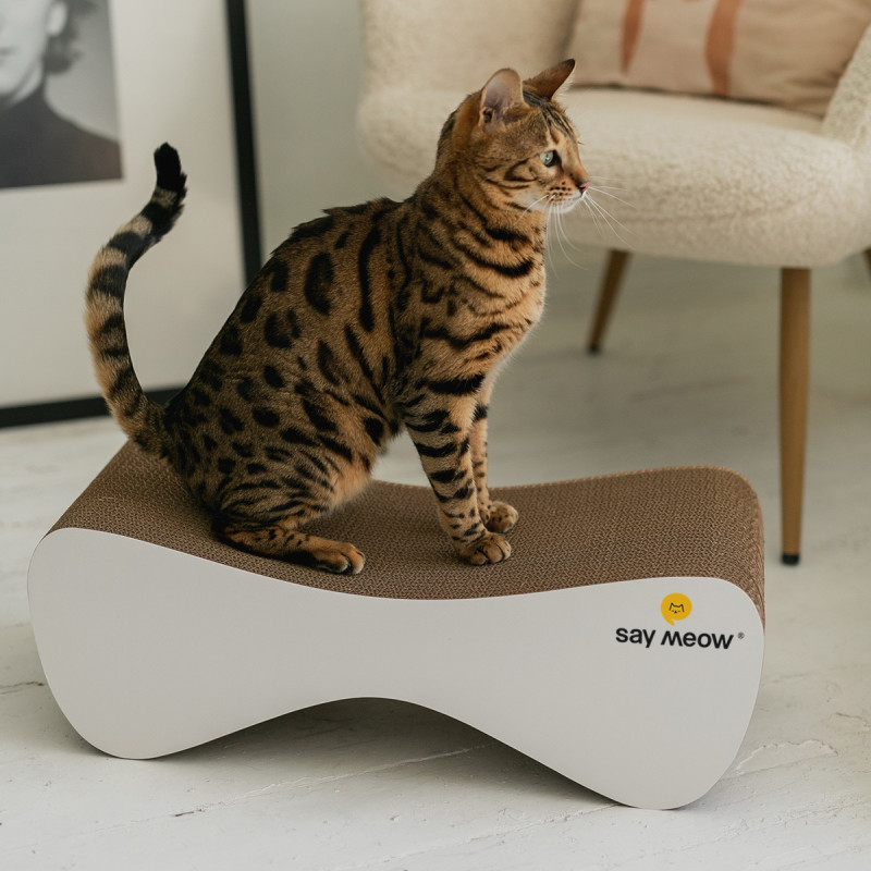 Say Meow Cloud кігтеточка картонна, 61 см х 21 см х 24 см - фото 5