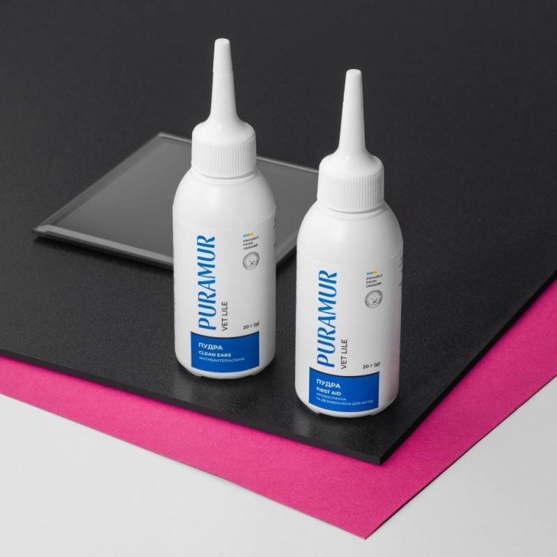 Puramur Clean Ears пудра антибактериальная для ухода за ушами собак и котов, 20 гр - фото 4