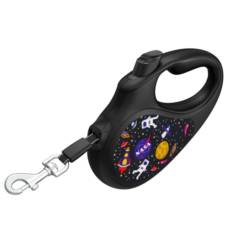 Waudog R-Leash S рулетка для собак з малюнком "Nasa", стрічка, 5 м - фото 4