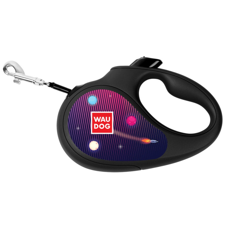Waudog R-Leash L рулетка для собак с рисунком "Ракетостроение", лента, 5 м - фото 3