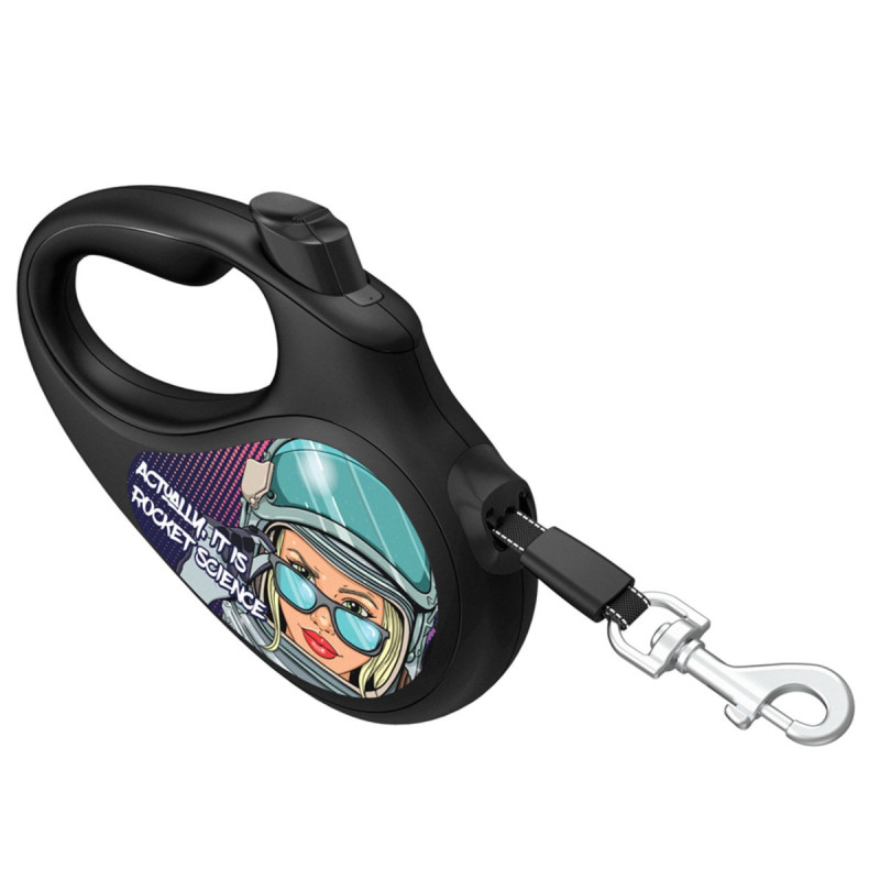 Waudog R-Leash L рулетка для собак с рисунком "Ракетостроение", лента, 5 м - фото 5