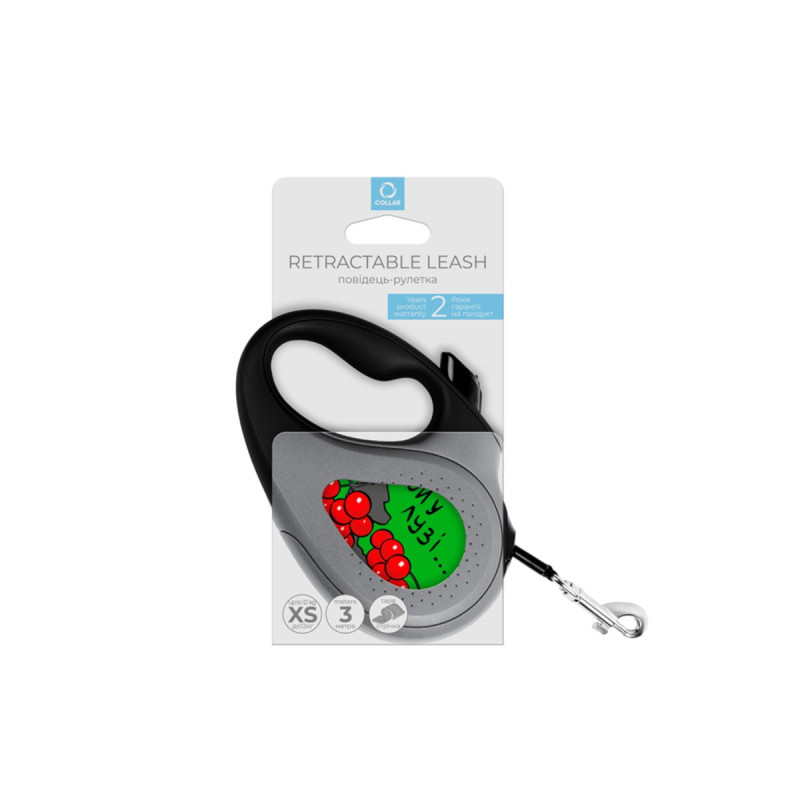 Waudog R-Leash XS рулетка для собак с рисунком "Калина", лента, 3 м - фото 2