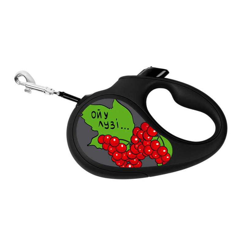 Waudog R-Leash S рулетка для собак з малюнком "Калина", стрічка, 5 м - фото 5