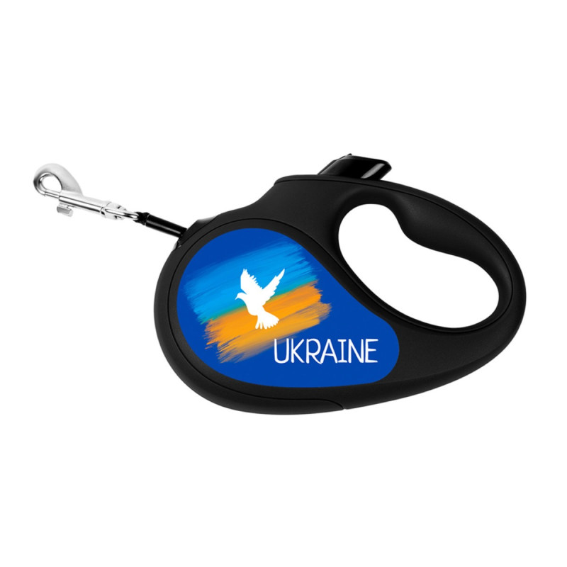 Waudog R-Leash S рулетка для собак з малюнком "Прапор", стрічка, 5 м - фото 5