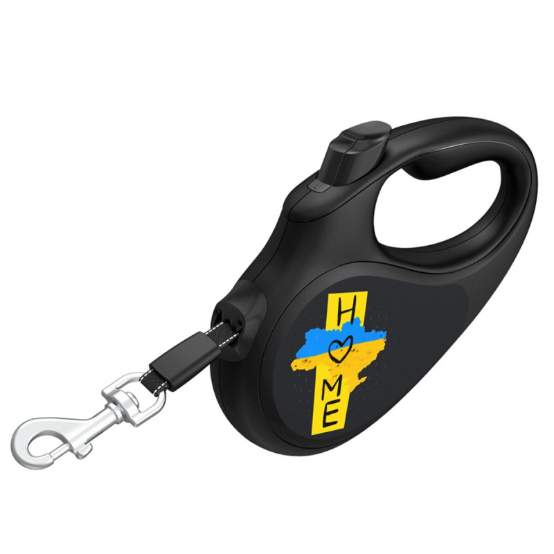 Waudog R-Leash S рулетка для собак з малюнком "Дім", стрічка, 5 м - фото 2