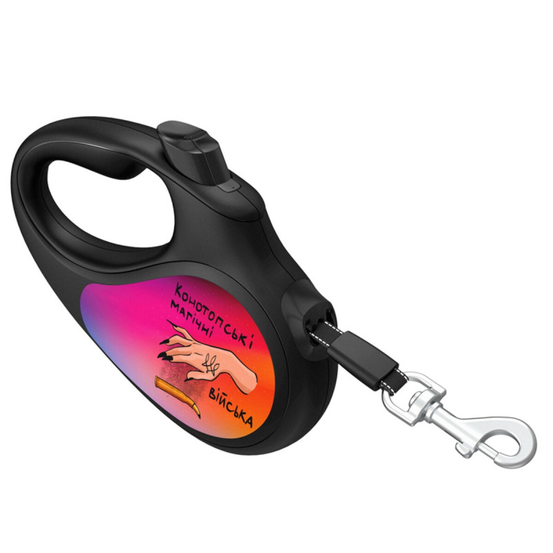 Waudog R-Leash L рулетка для собак с рисунком "Конотопские Магические Войска", лента, 5 м - фото 3