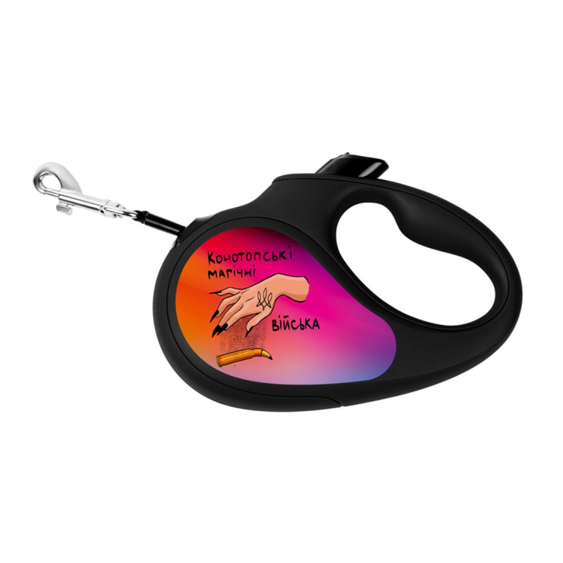 Waudog R-Leash L рулетка для собак с рисунком "Конотопские Магические Войска", лента, 5 м - фото 5