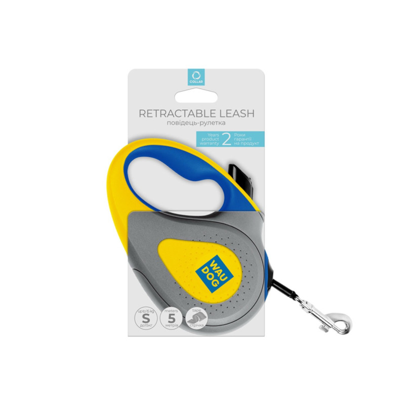 Waudog R-Leash S рулетка для собак с рисунком "Colors Of Freedom", лента, 5 м - фото 5