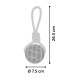 Flamingo Rudo Ball With Rope игрушка для собак, 7.5 см - фото 2