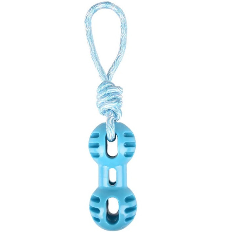 Flamingo Rudo Dumbbell With Rope игрушка для собак, 14 см - фото 3
