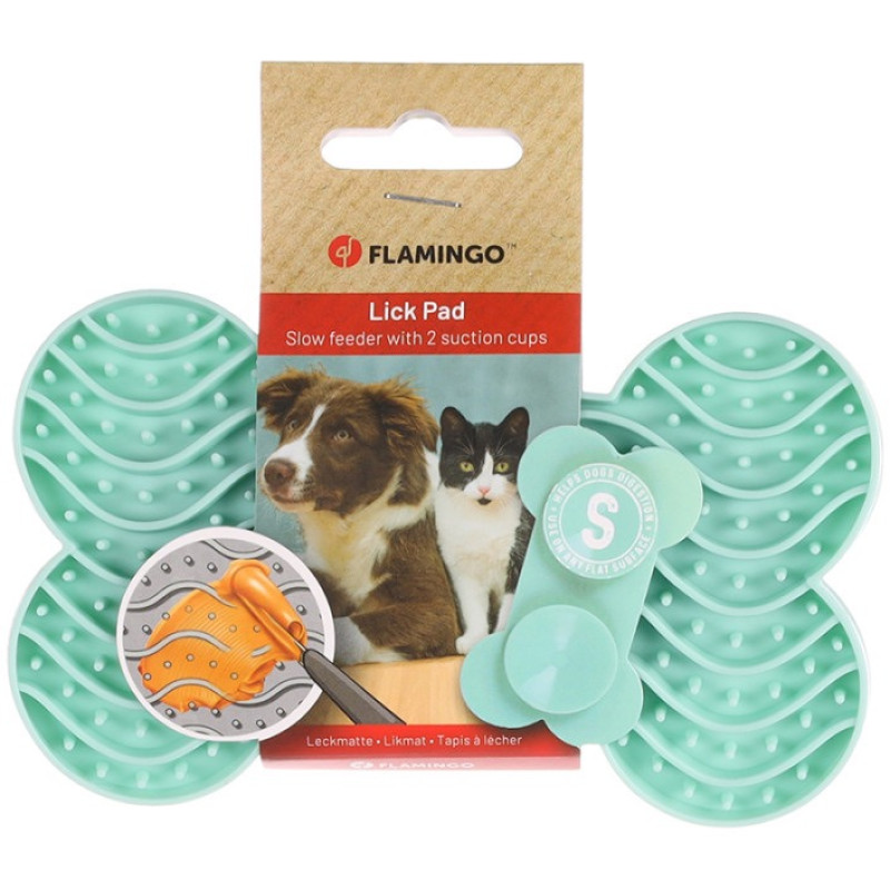 Flamingo Lick Pad Yummee килимок для злизування ласощів та їжі для собак та котів, 15 см - фото 5
