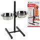 Flamingo Otis+ H-Stand миски для собак на штативе, 2 шт х 2.5 л - фото 4