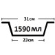 Flamingo Dish Rubber Rim миска для собак та котів з гумовим обідком, 1.6 л - фото 3