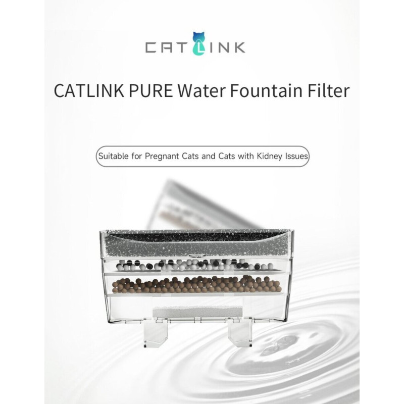 Catlink Pure Water Fountain набір змінних фільтрів для поїлок Catlink, 5 шт - фото 2