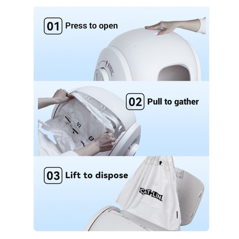 Catlink For Baymax Cat Litter Box змінні мішки для наповнювача для смарт-туалету Catlink Baymax, 40 шт - фото 4