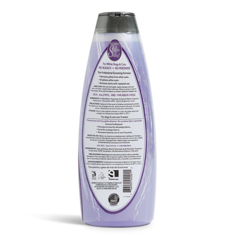 SynergyLabs Groomer's Salon Select White Coat Shampoo шампунь для тварин з білою шерстю, 544 мл - фото 2