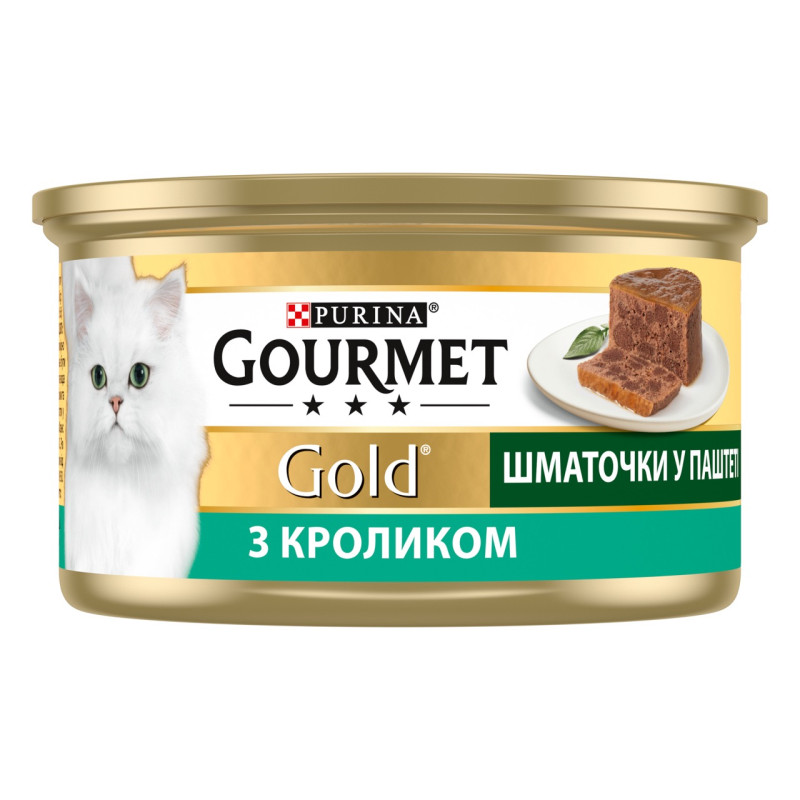 Gourmet Gold вологий корм для котів з кроликом у паштеті, 85 гр - фото 2