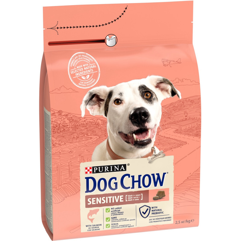 Dog Chow Sensitive сухий корм для собак з лососем 2.5 кг - фото 2