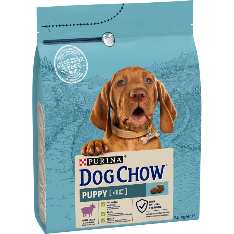 Dog Chow Puppy Lamb сухий корм для цуценят з ягнятком 2.5 кг - фото 2