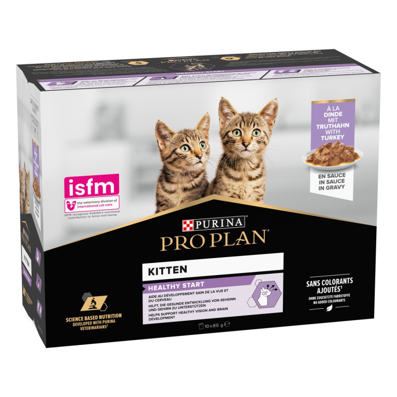 Purina Pro Plan Kitten набір вологого корму для кошенят з індичкою 85 гр х 10 шт - фото 2