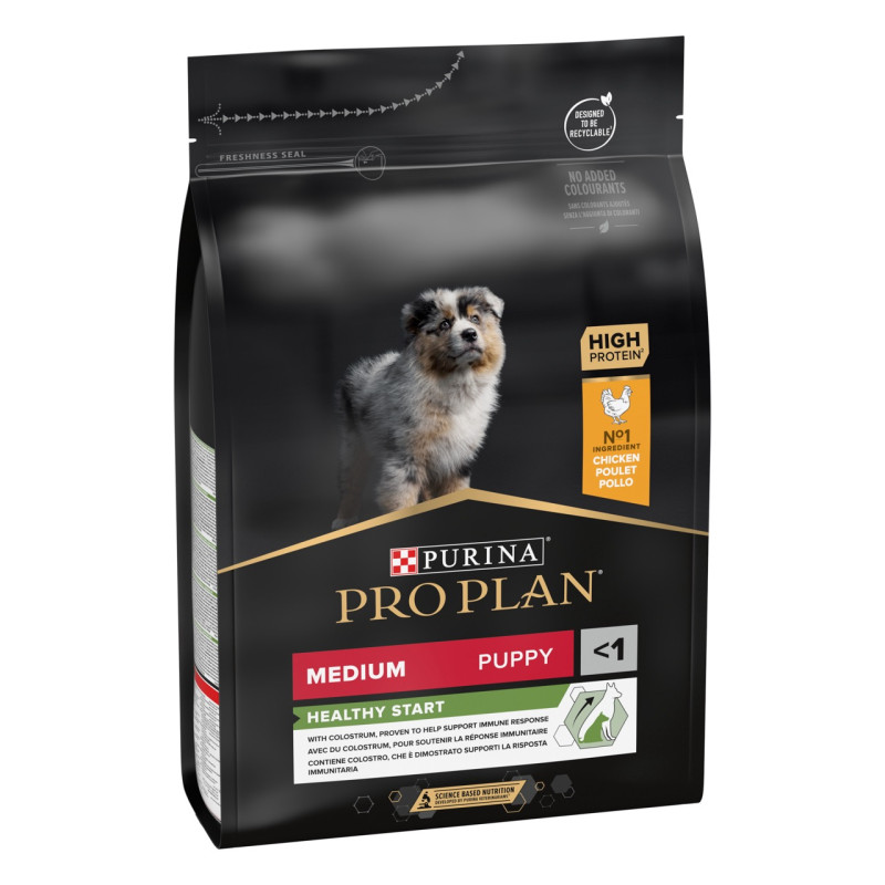 Purina Pro Plan Puppy Medium Healthy Start сухой корм для щенков средних пород с курицей 3 кг - фото 2