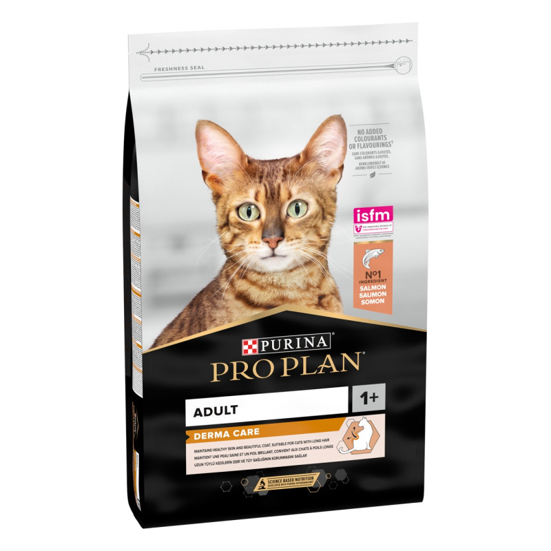 Purina Pro Plan Derma Care сухий корм для виведення шерсті у котів із лососем 10 кг - фото 2