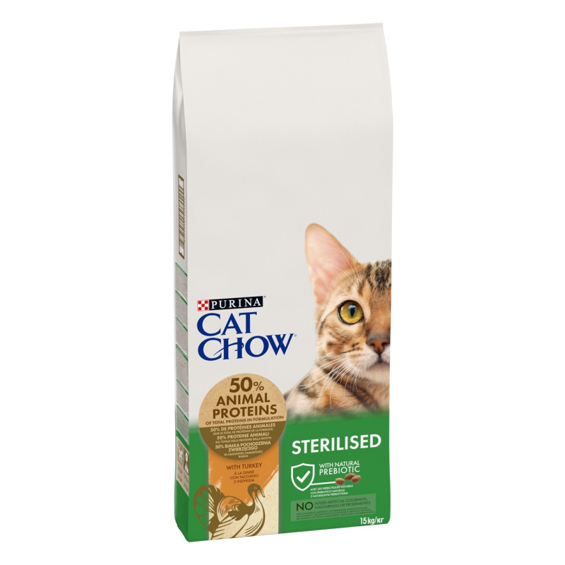 Cat Chow Sterilized Turkey сухий корм для стерилізованих котів з індичкою 1.5 кг - фото 2