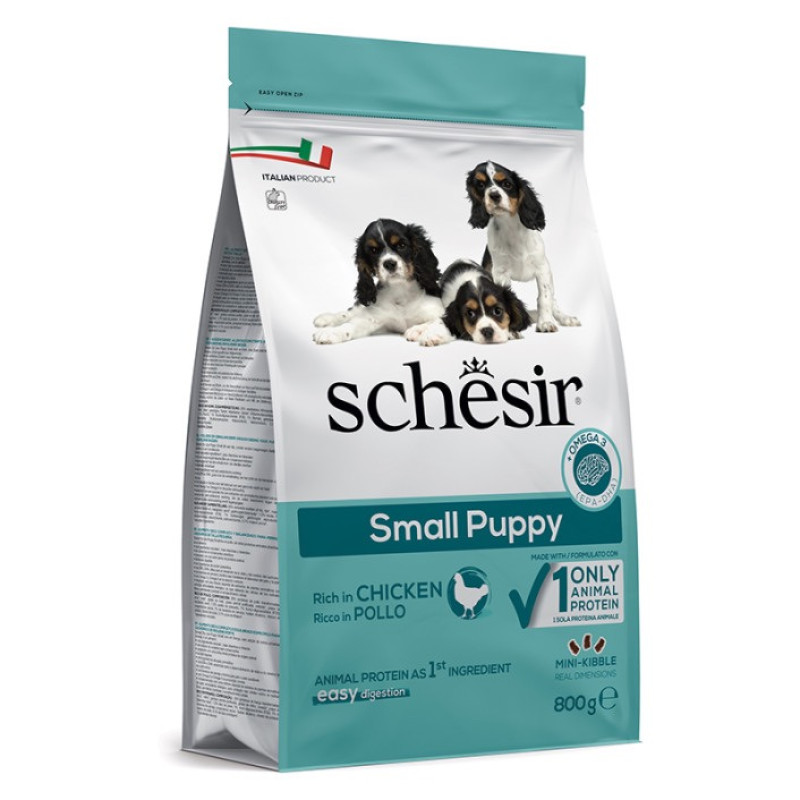 Schesir Dog Small Puppy сухой корм с курицей для щенят малых пород, 800 гр - фото 2