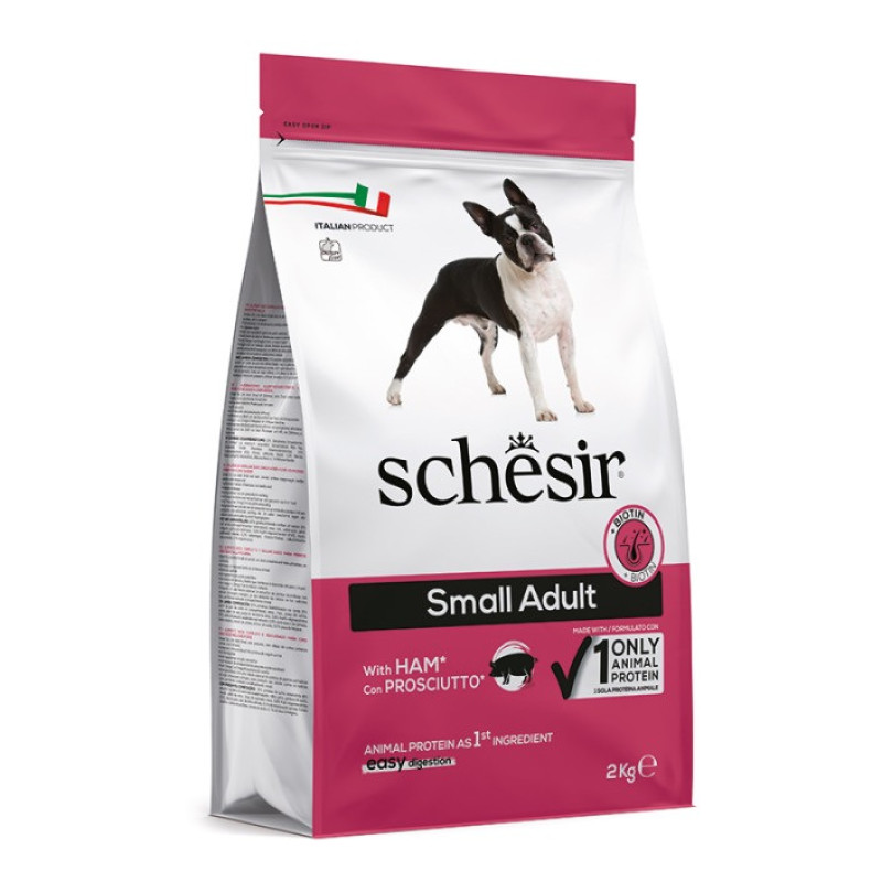 Schesir Dog Small Adult Ham сухий корм із шинкою для собак малих порід, 2 кг - фото 2