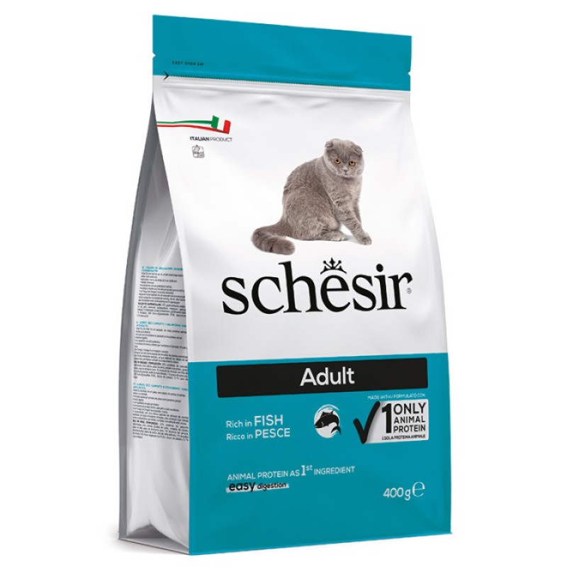 Schesir Cat Adult Fish сухой корм с рыбой для котов, 400 гр - фото 2