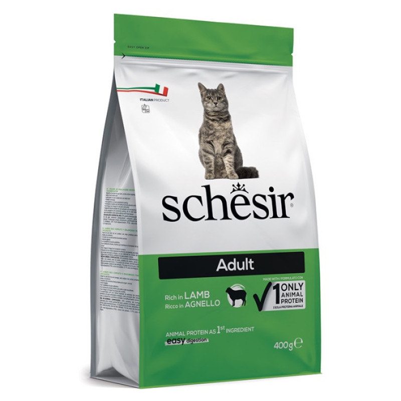 Schesir Cat Adult Lamb сухой корм с ягненком для котов, 400 гр - фото 2