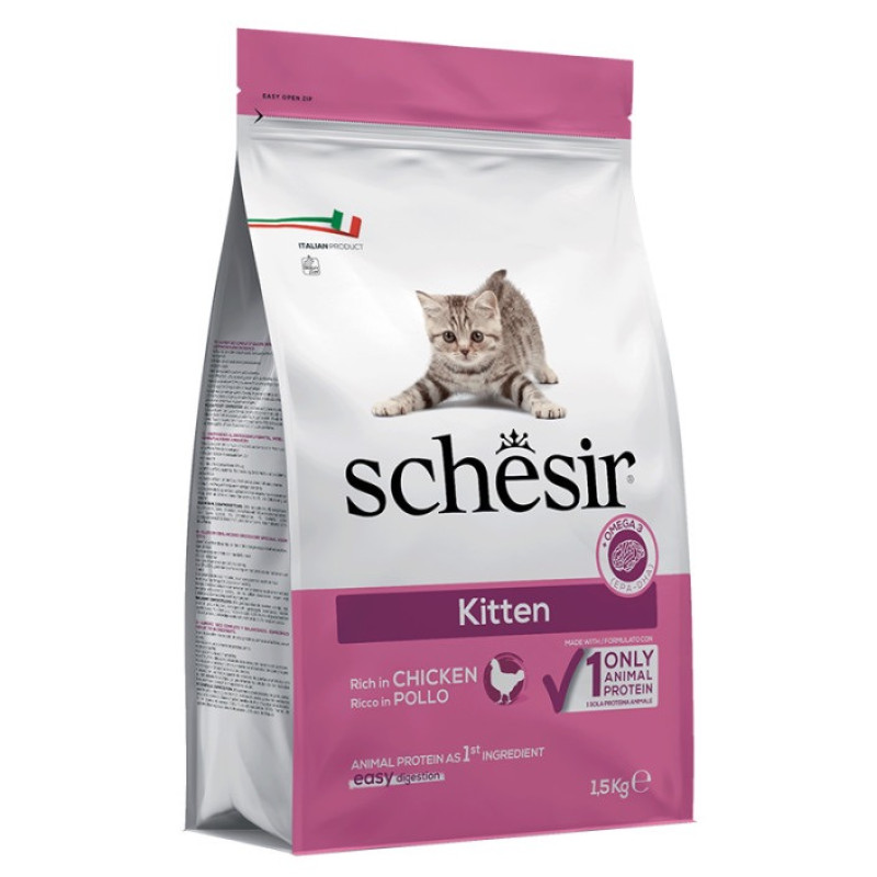 Schesir Kitten сухой корм с курицей для котят, 1.5 кг - фото 2