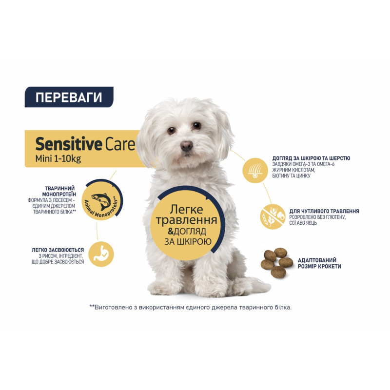 Advance Mini Sensitive сухой корм для собак малых пород с лососем, 7 кг - фото 3