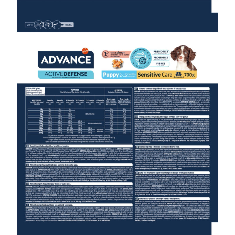 Advance Puppy Sensitive сухой корм для щенят с лососем, 700 гр - фото 2