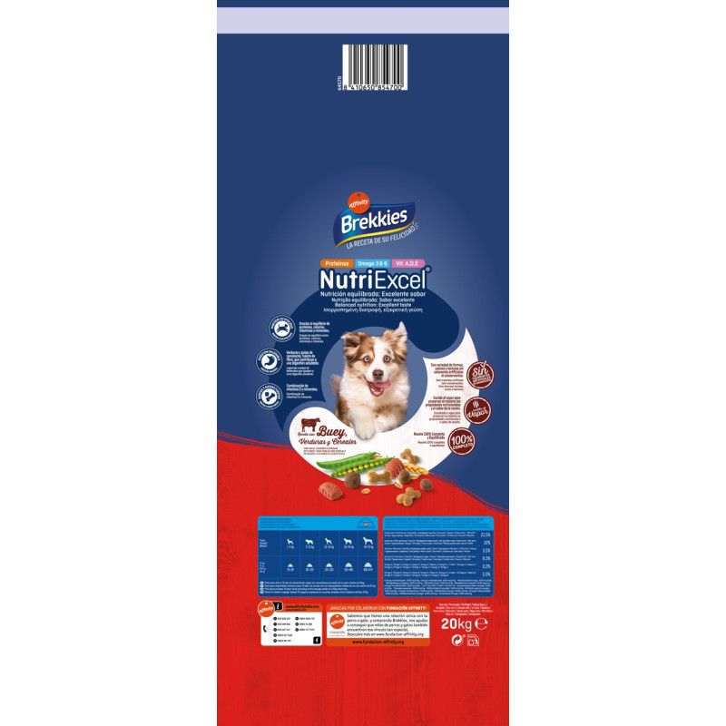 Brekkies Dog Beef сухий корм із яловичиною для собак, 20 кг - фото 2