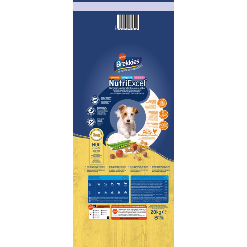 Brekkies Dog Mini сухий корм із куркою для собак малих порід, 20 кг - фото 2