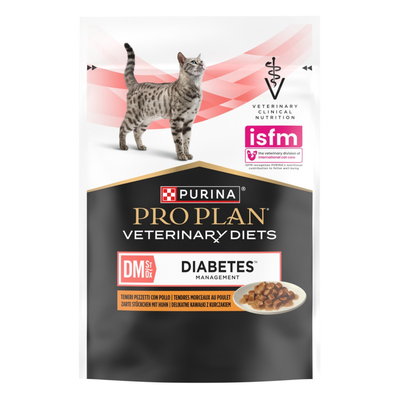 Purina Veterinary Diets DM Diabetes влажный корм для кошек с диабетом 85 гр х 10 шт - фото 3