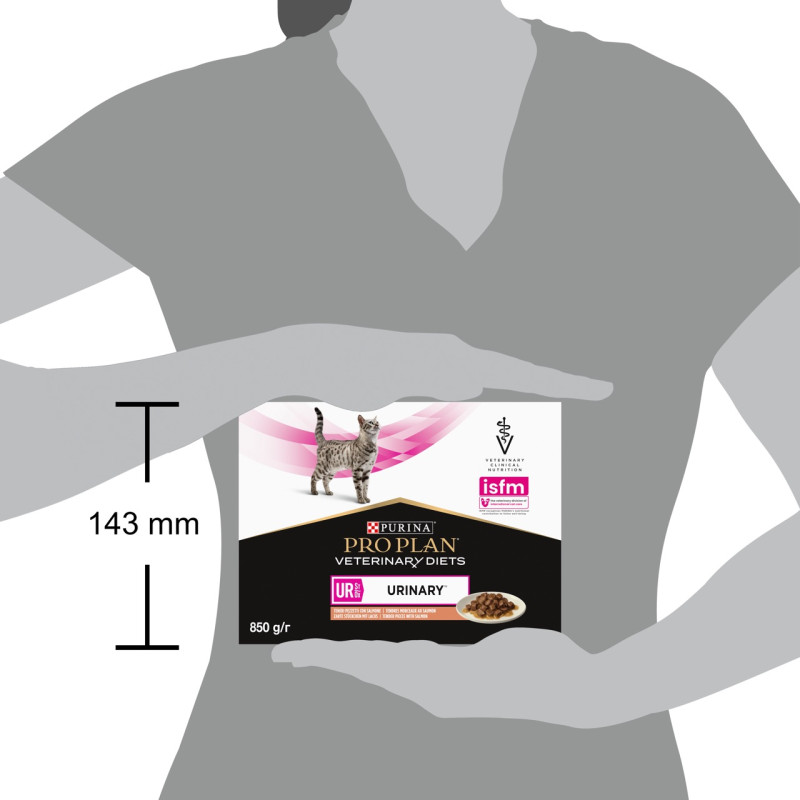 Purina Veterinary Diets UR Urinary влажный корм для кошек с мочекаменной болезнью с лососем 85 гр х 10 шт - фото 11