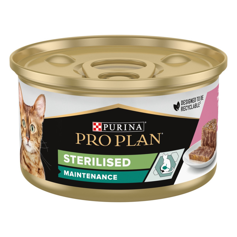 Purina Pro Plan Sterilised влажный корм для стерилизованных котов с лососем и тунцом 85 гр - фото 2