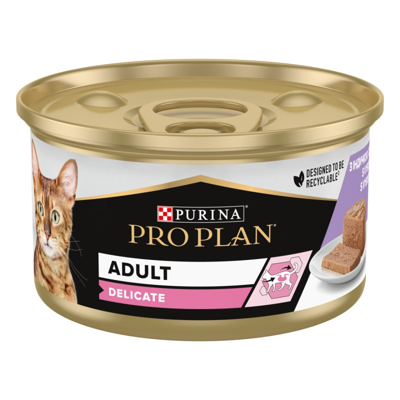 Purina Pro Plan Delicate вологий корм для котів з індичкою 85 гр - фото 2